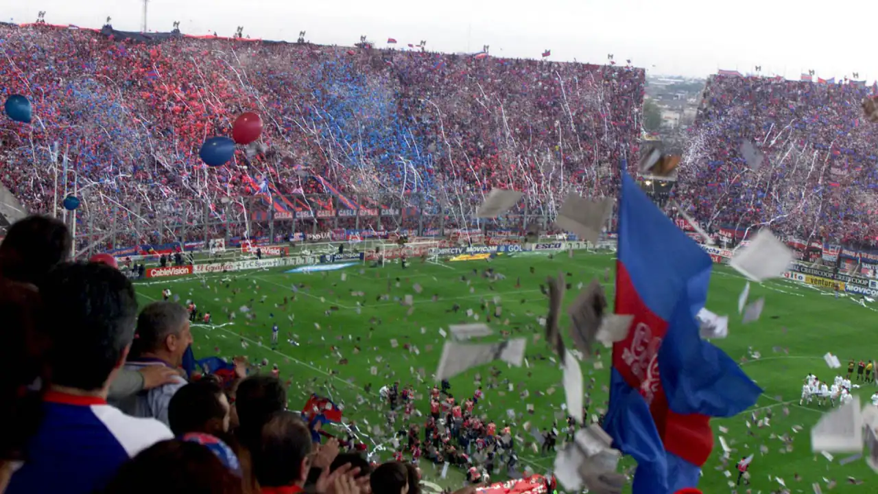 La hinchada de San Lorenzo en la tribuna